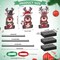 3 Pcs Christmas Table Decorations Wooden Cute Christmas Reindeer Table Centerpiece Reindeer Tiered Tray Decorations Cute Christmas Reindeer Decorations for Indooer Office,Stocking Stuffers